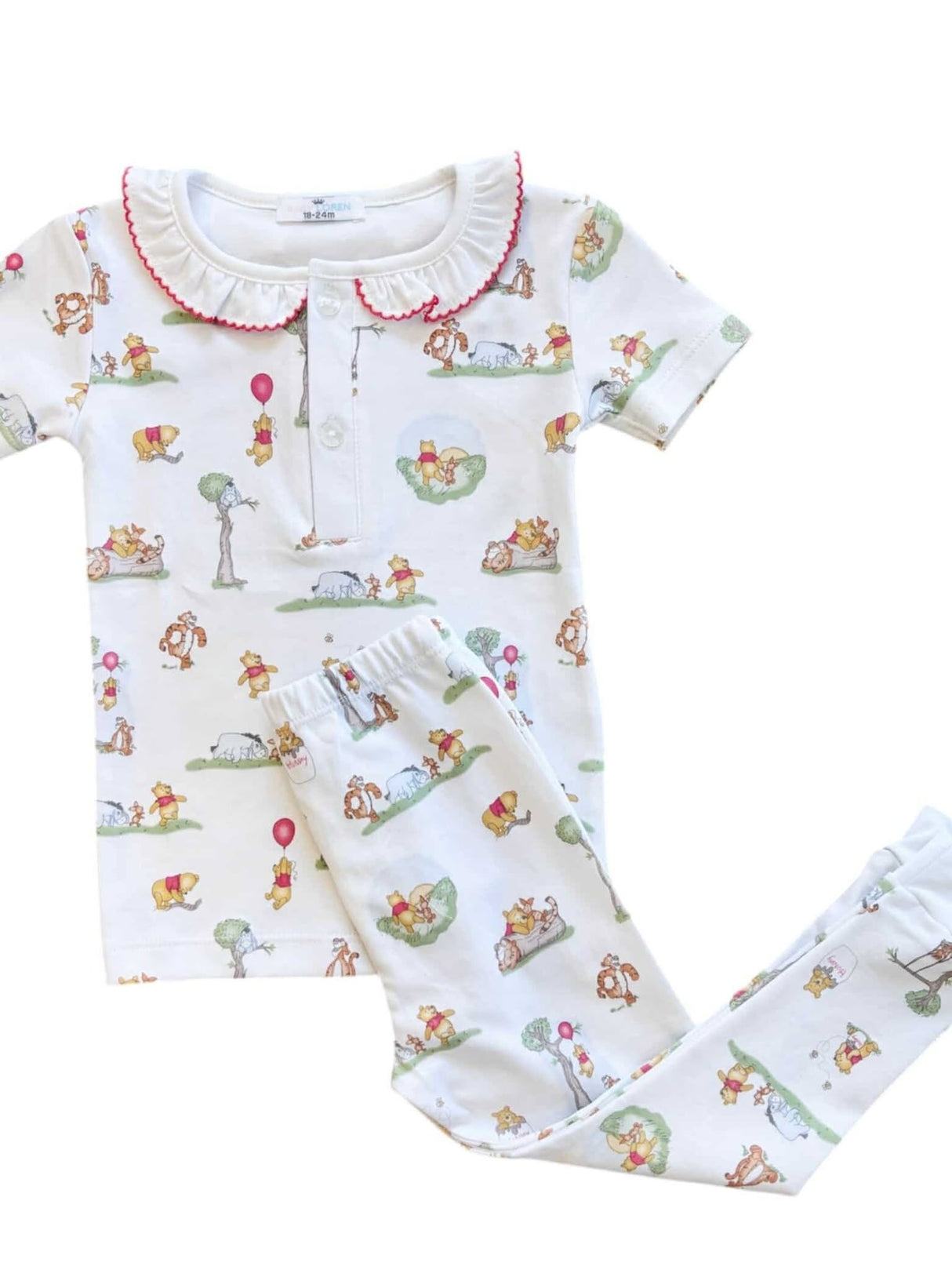 Honey Bear 2 Piece Pajama Set Pink