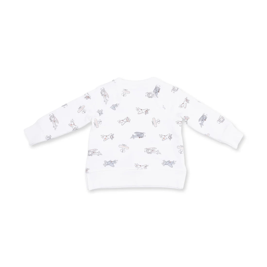 Angel Dear Vintage Airplane Pilots Raglan Sweatshirt & Solid Citadel Jogger Playwear Set