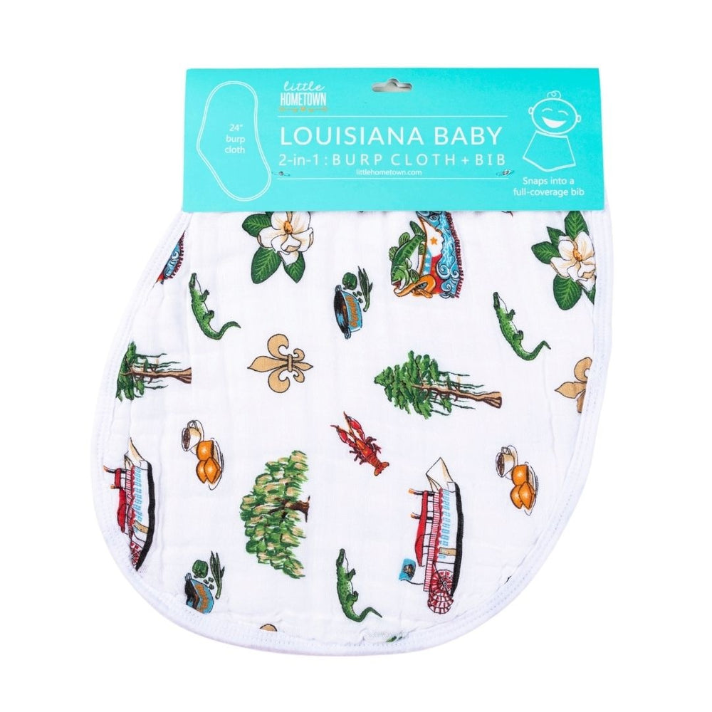 Louisiana Baby 2-in-1 Muslin Burp Cloth Bib