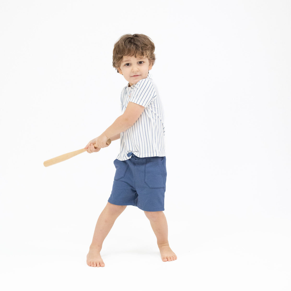 Angel Dear Baseball Stripe Polo w/ Everyday Short
