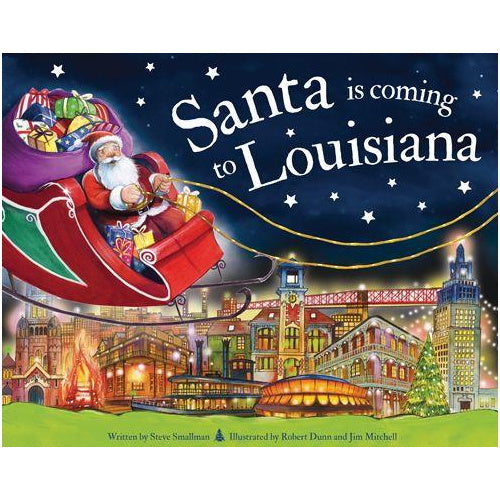 Santa is Coming to Louisiana Hardcover Book