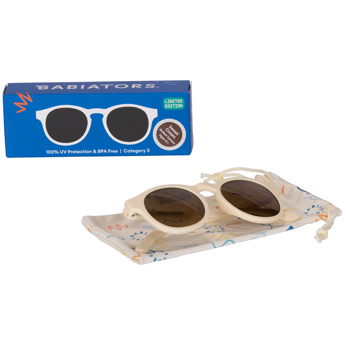 Babiators Keyhole Sweet Cream | Amber Lenses UV Sunglasses