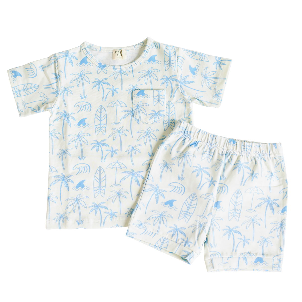 NTRL Playtime Short Sleeve Short Set | Coastal Daze