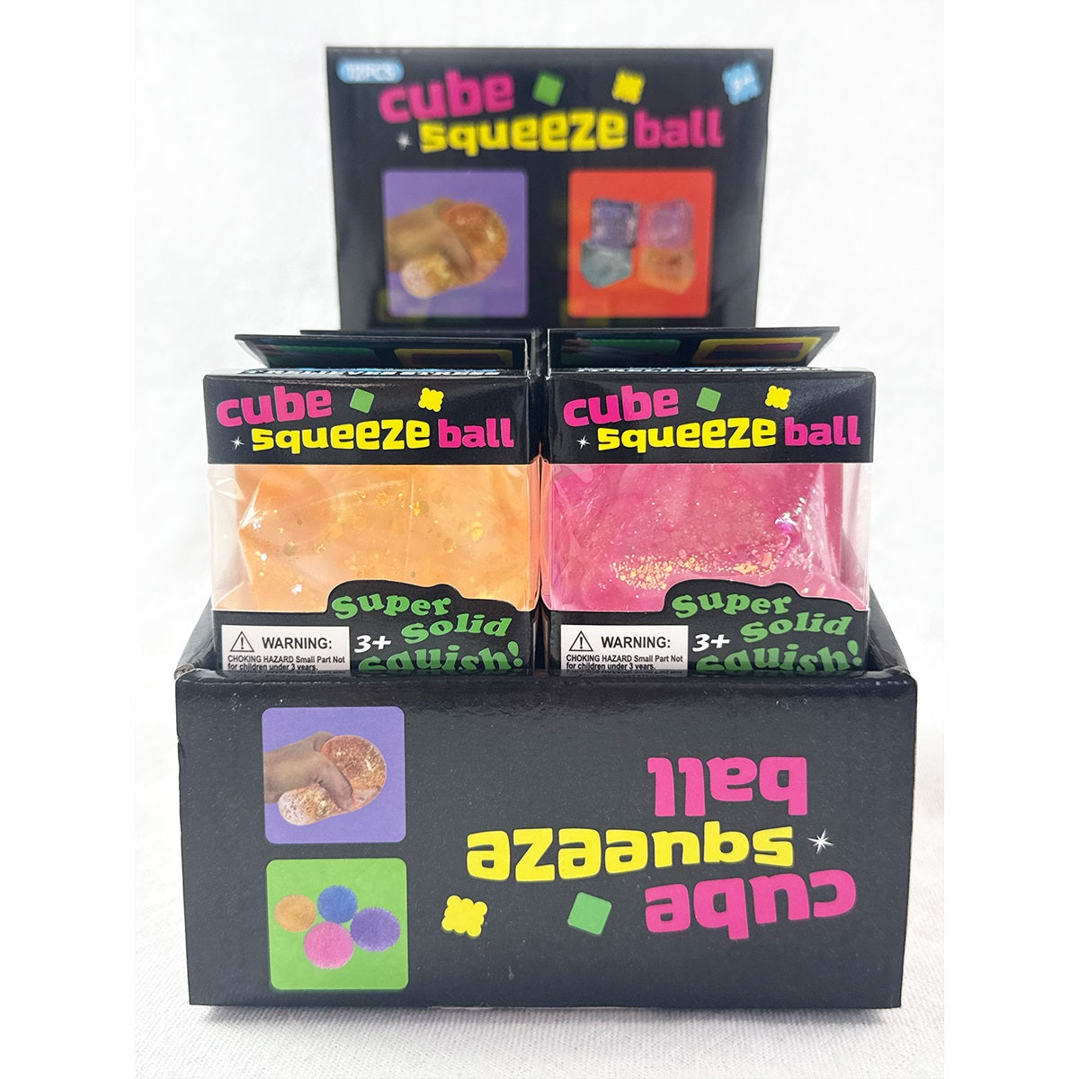 Love and Repeat Glittered Diamond Cube Squishy Toy