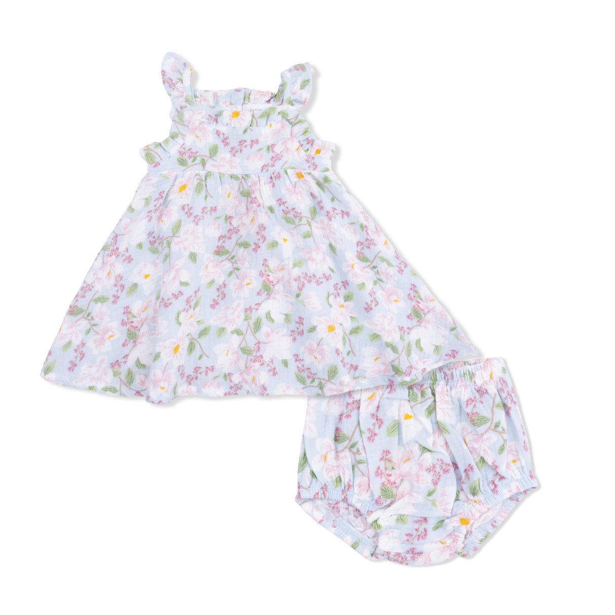 Angel Dear Magnolias Paperbag Ruffle Sundress with Bloomer