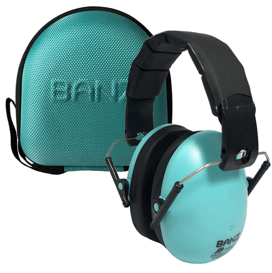 Banz Hear No Blare Kids Earmuffs with ZeeCase - Lagoon (2-12 years)