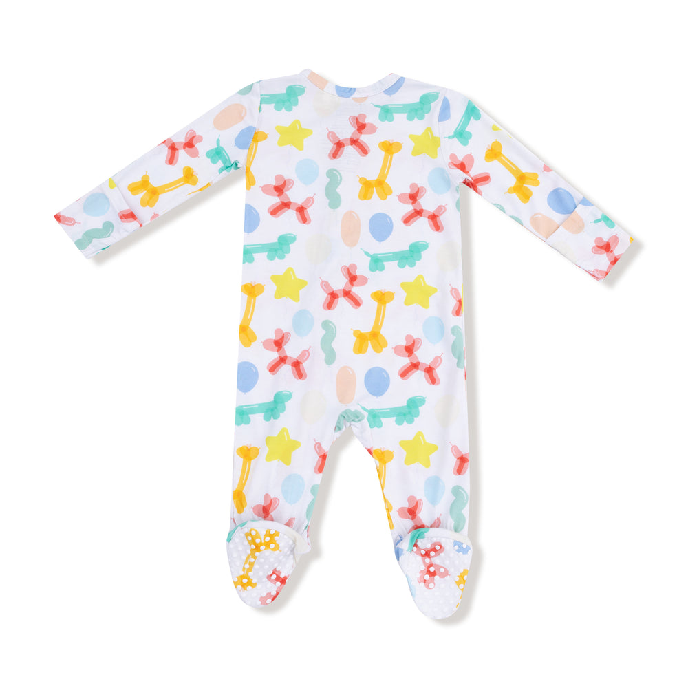 Angel Dear Balloon Animals Blue 2-Way Zipper Footie