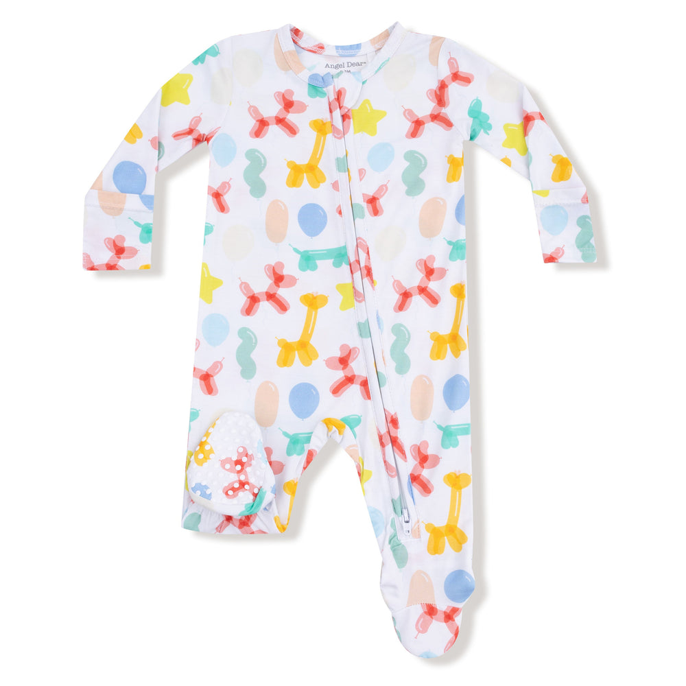 Angel Dear Balloon Animals Blue 2-Way Zipper Footie