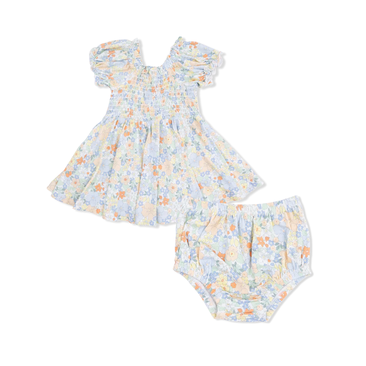 Georgia Floral Smocked Twirly Dress w/ Bloomer