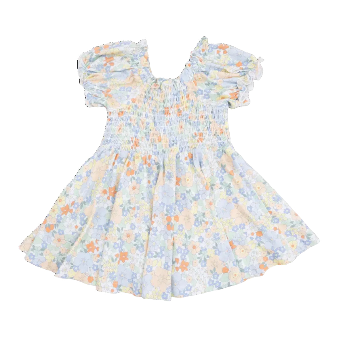 Angel Dear Georgia Floral Smocked Twirly Dress