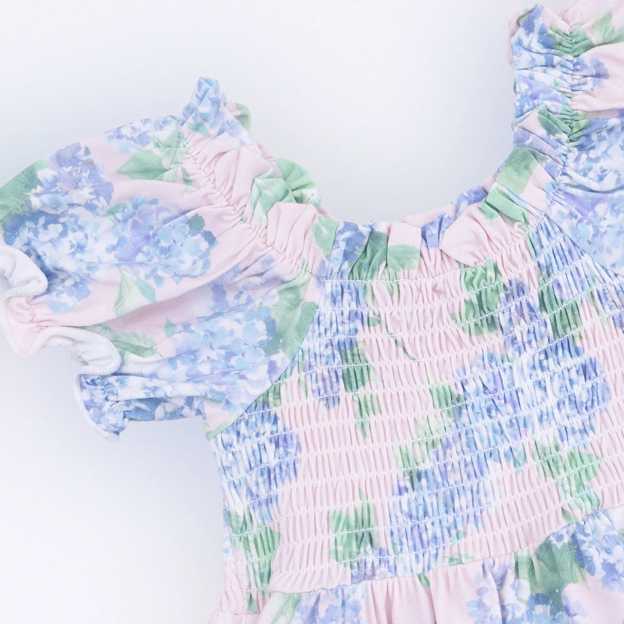 Angel Dear Hydrangeas Smocked Twirly Dress w/ Bloomer