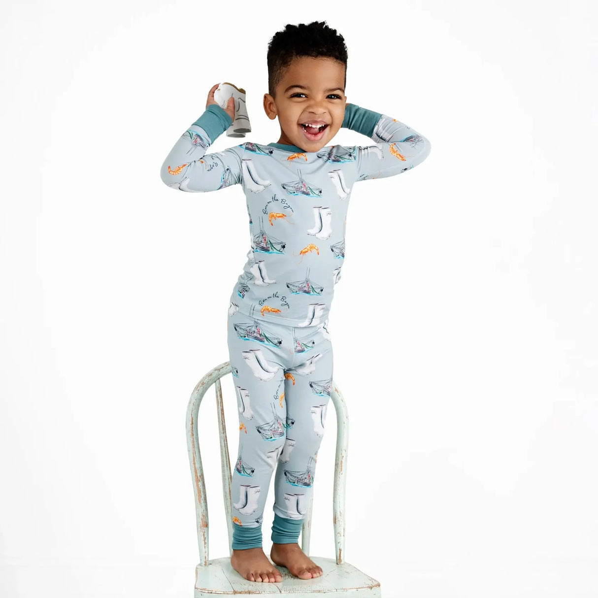 Pearls & Pelicans Born on the Bayou Bamboo Two-Piece Pajamas