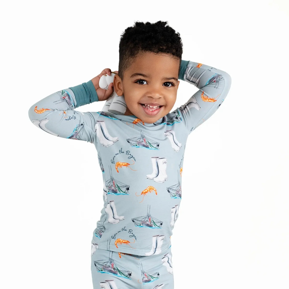 Pearls & Pelicans Born on the Bayou Bamboo Two-Piece Pajamas
