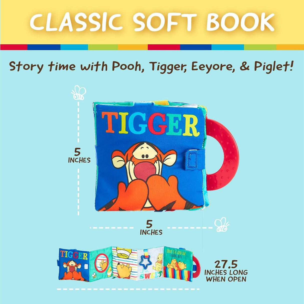 Winnie the Pooh Accordion Soft Sensory Book