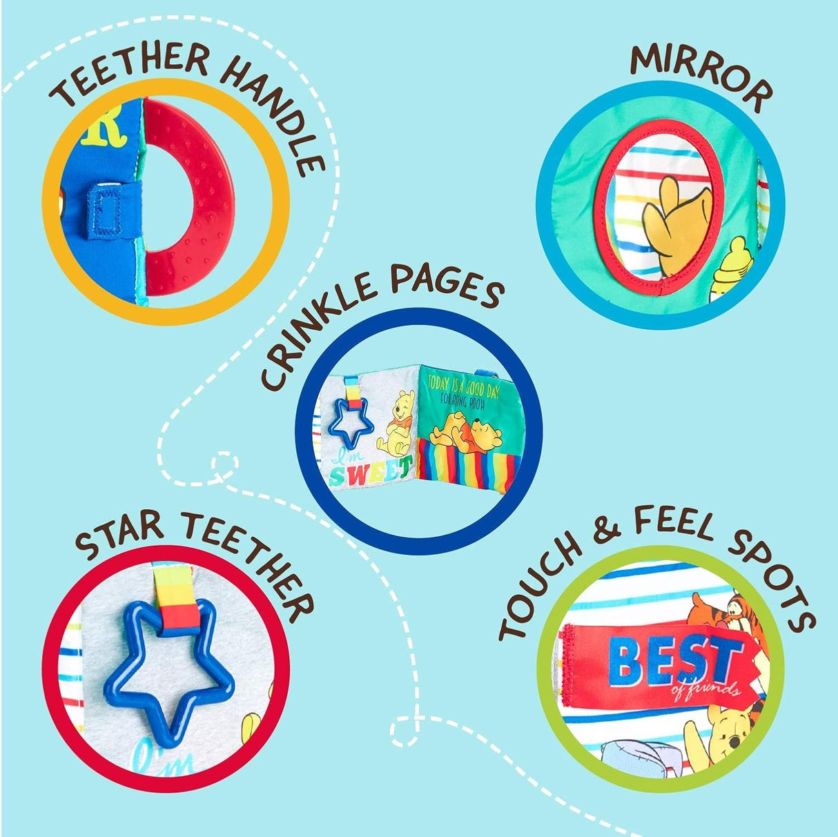 Winnie the Pooh Accordion Soft Sensory Book