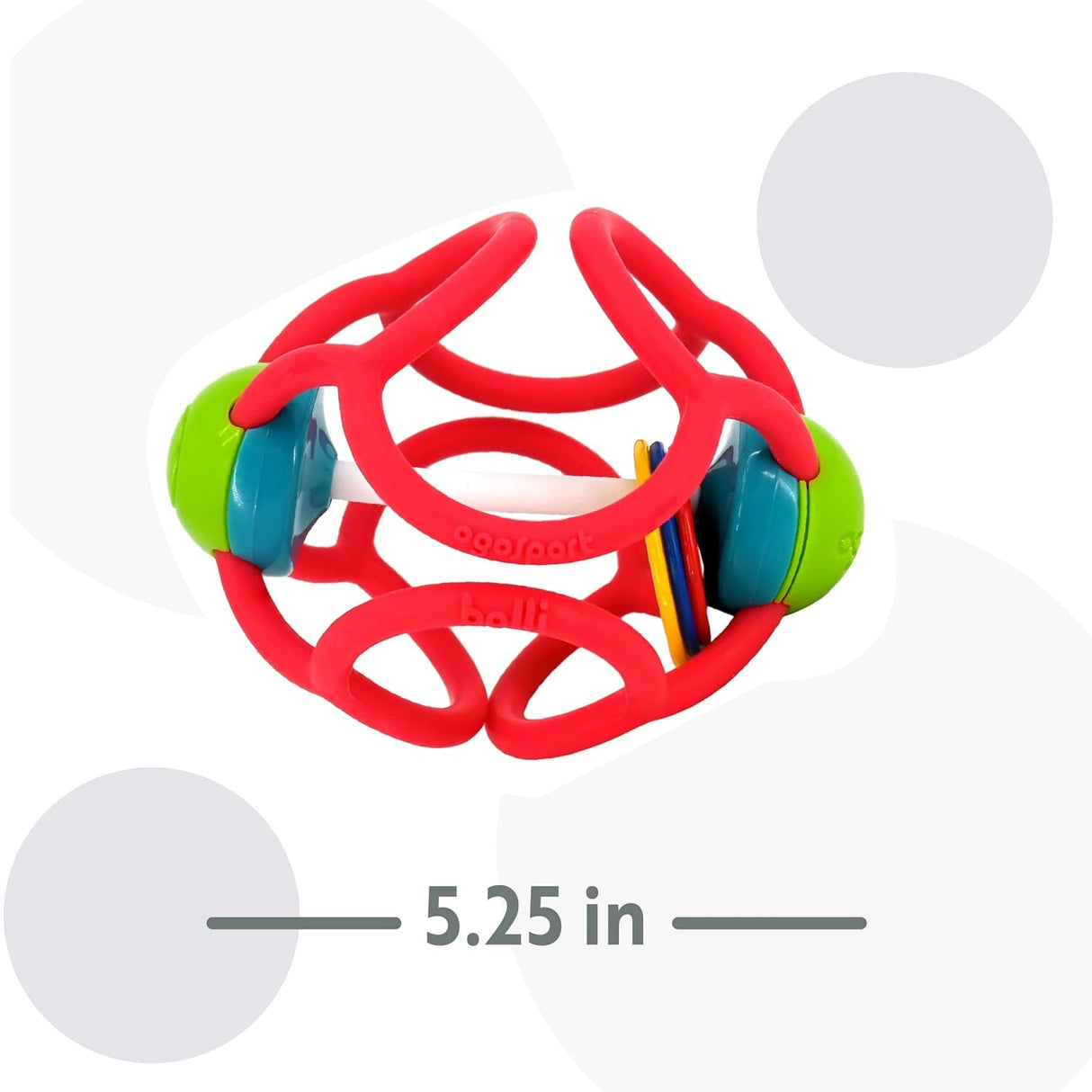 Ogobolli Silicone Sensory Teether Rattle Ball