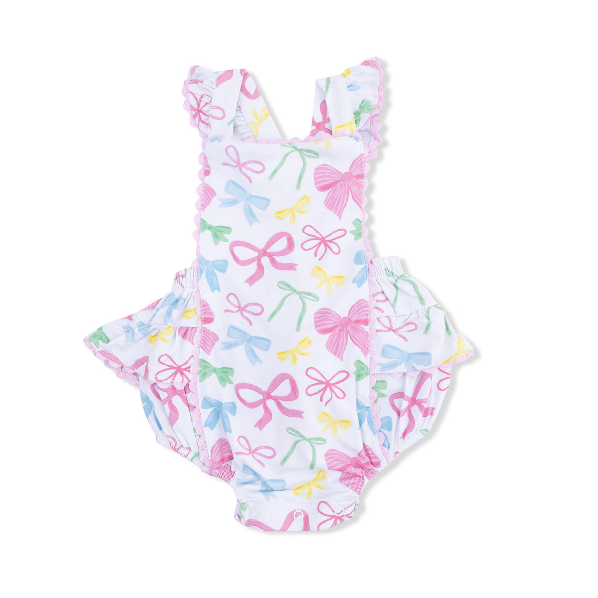 Angel Dear Sweet Bows Ric Rac Ruffle Sunsuit