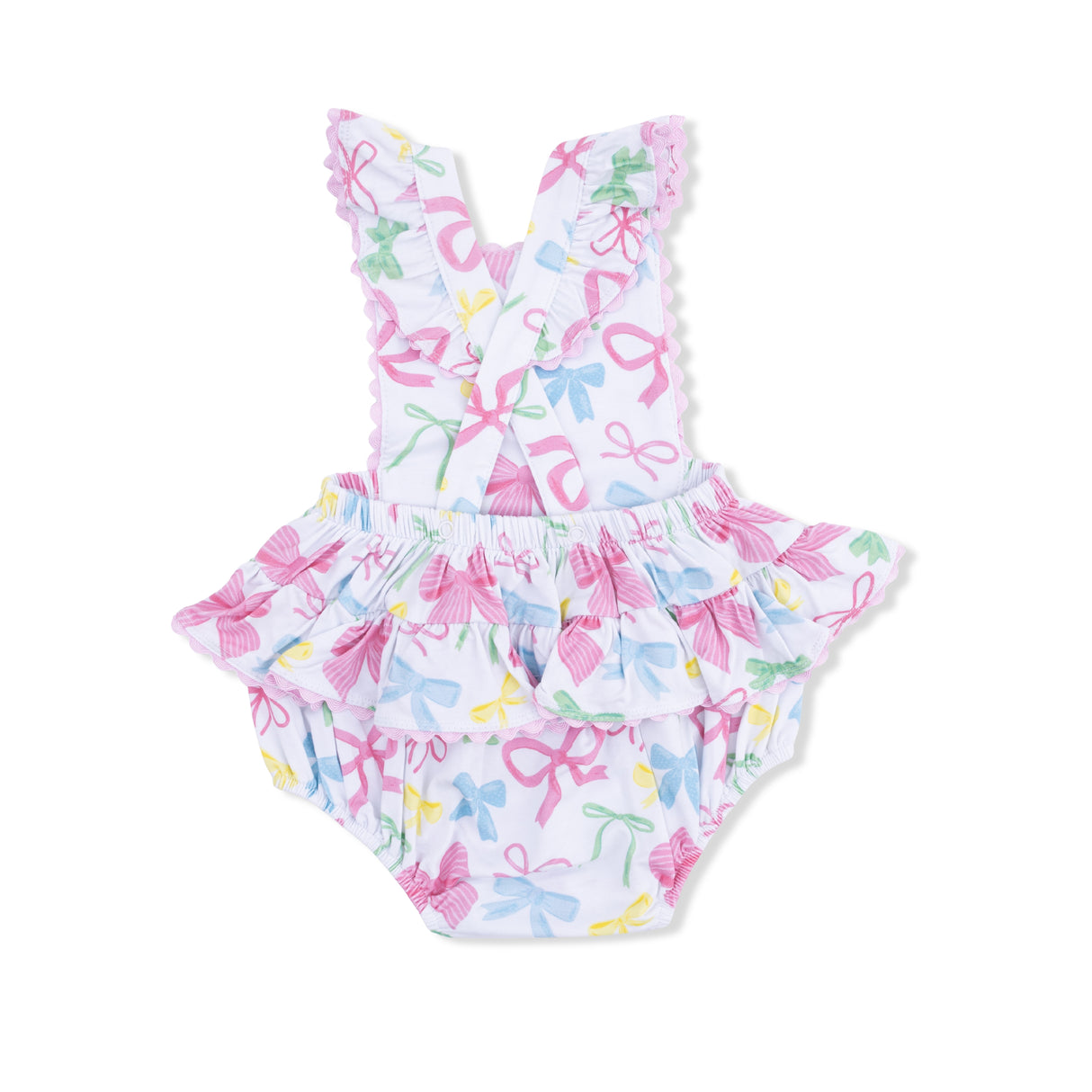Angel Dear Sweet Bows Ric Rac Ruffle Sunsuit