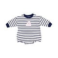 Angel Dear Navy Stripe French Terry Sweatshirt Bubble | Pink Sailboat