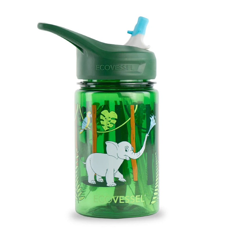 EcoVessel 12 oz Splash Kids Tritan BPA-Free Free Water Bottle with Flip Straw Lid