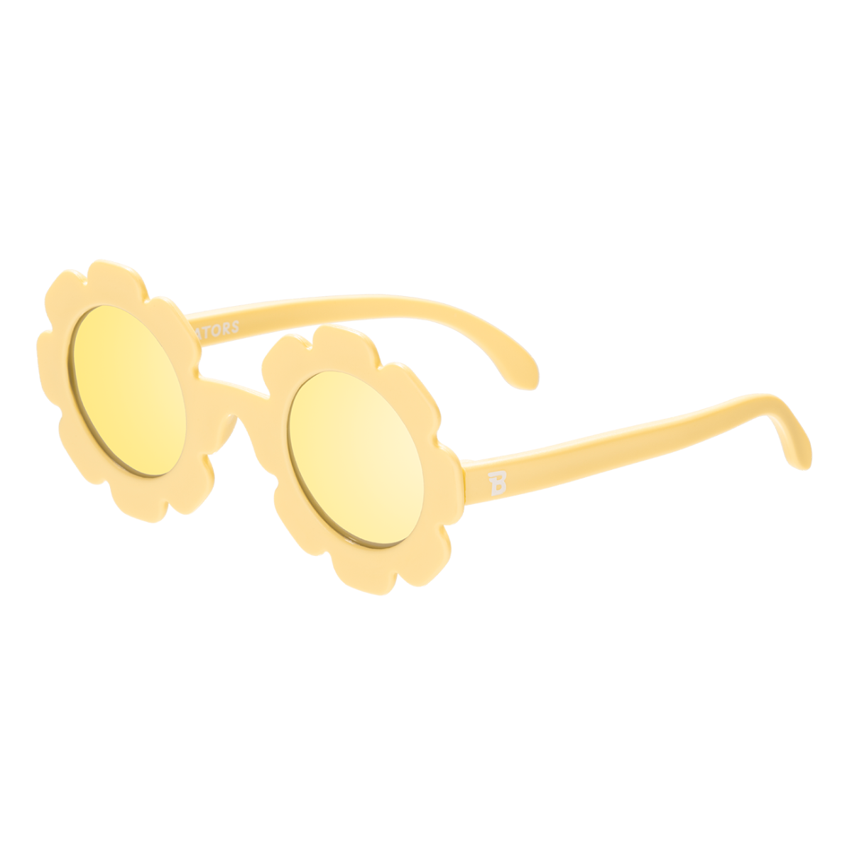 Babiators Sun Ray Flower I Yellow Polarized Mirrored Lens Sunglasses for Babies and Kids