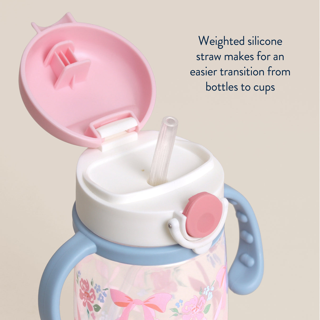 Itzy Sips BPA Free Straw Cup with Snap-Close Lid | Ribbons and Roses