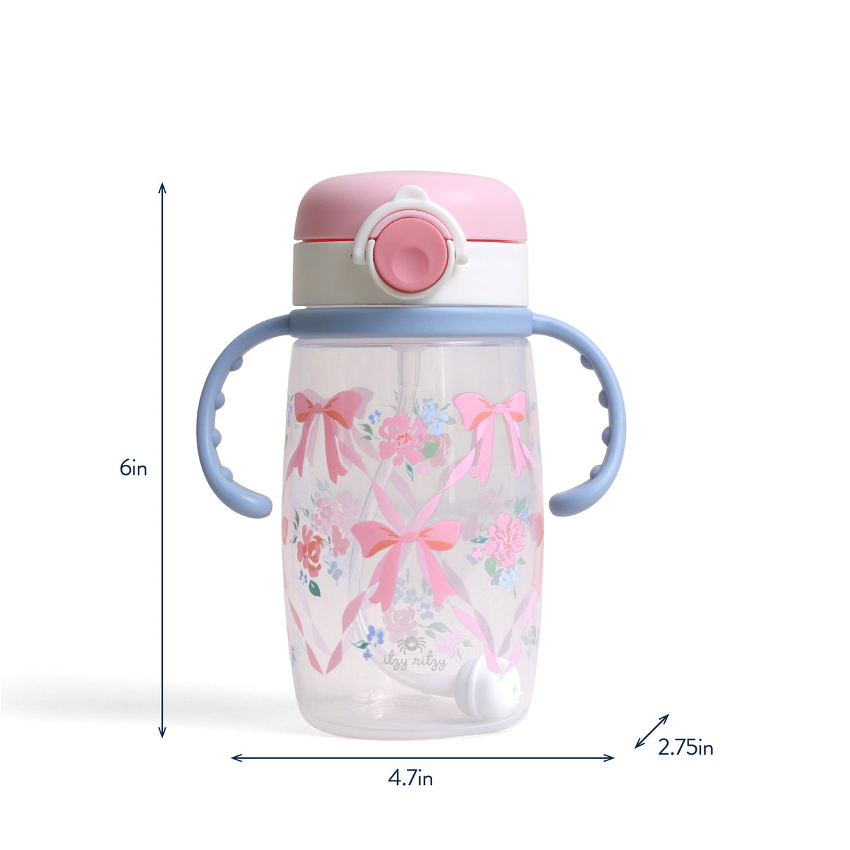 Itzy Sips BPA Free Straw Cup with Snap-Close Lid | Ribbons and Roses