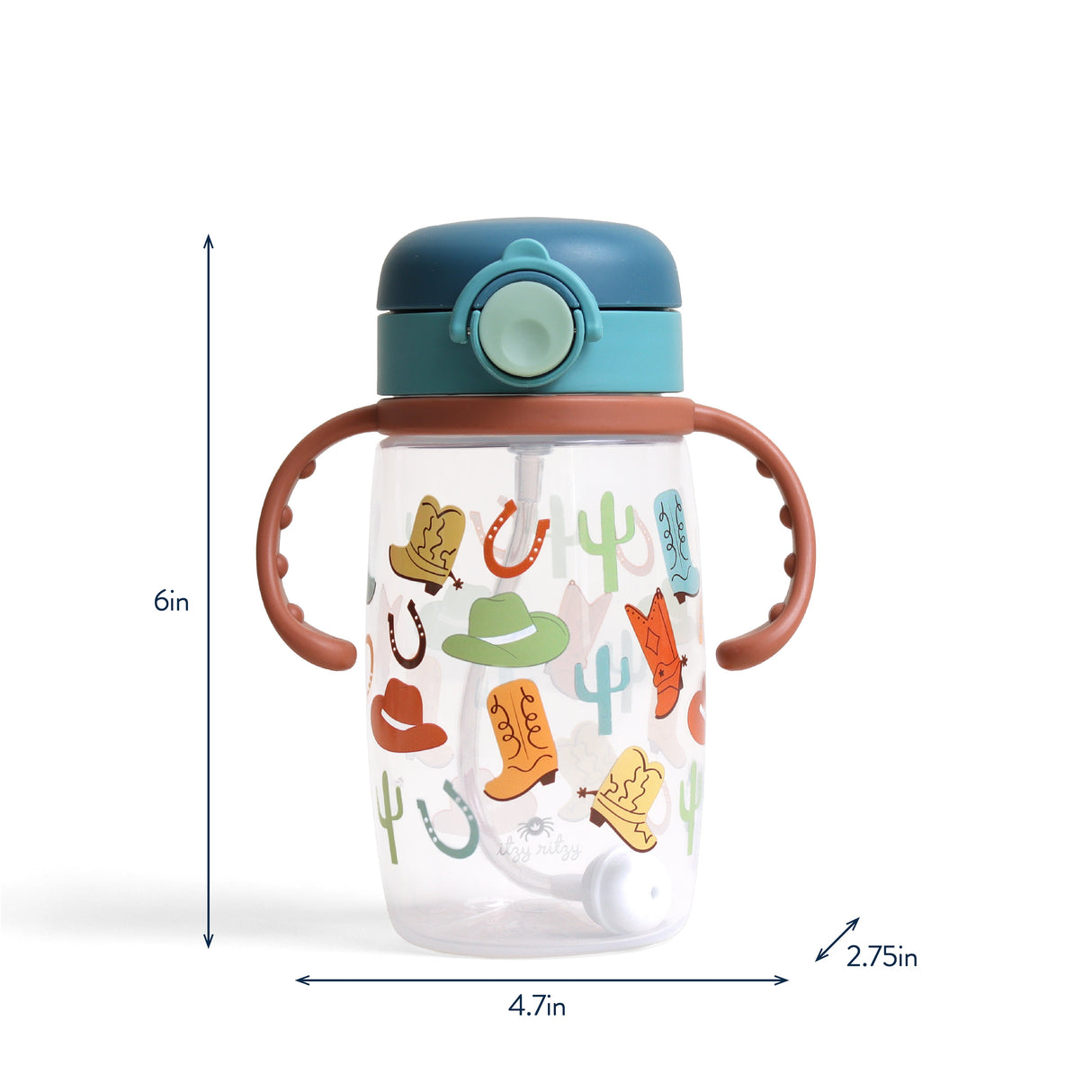 Itzy Sips BPA Free Straw Cup with Snap-Close Lid | Giddy Up