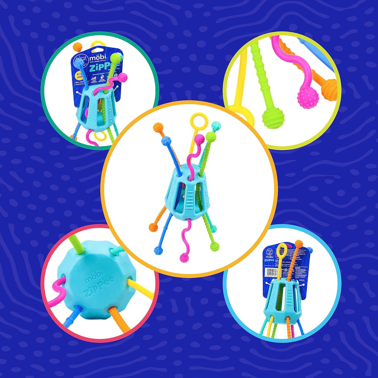 Zippee Silicone Activity Pull Toy | Mintee