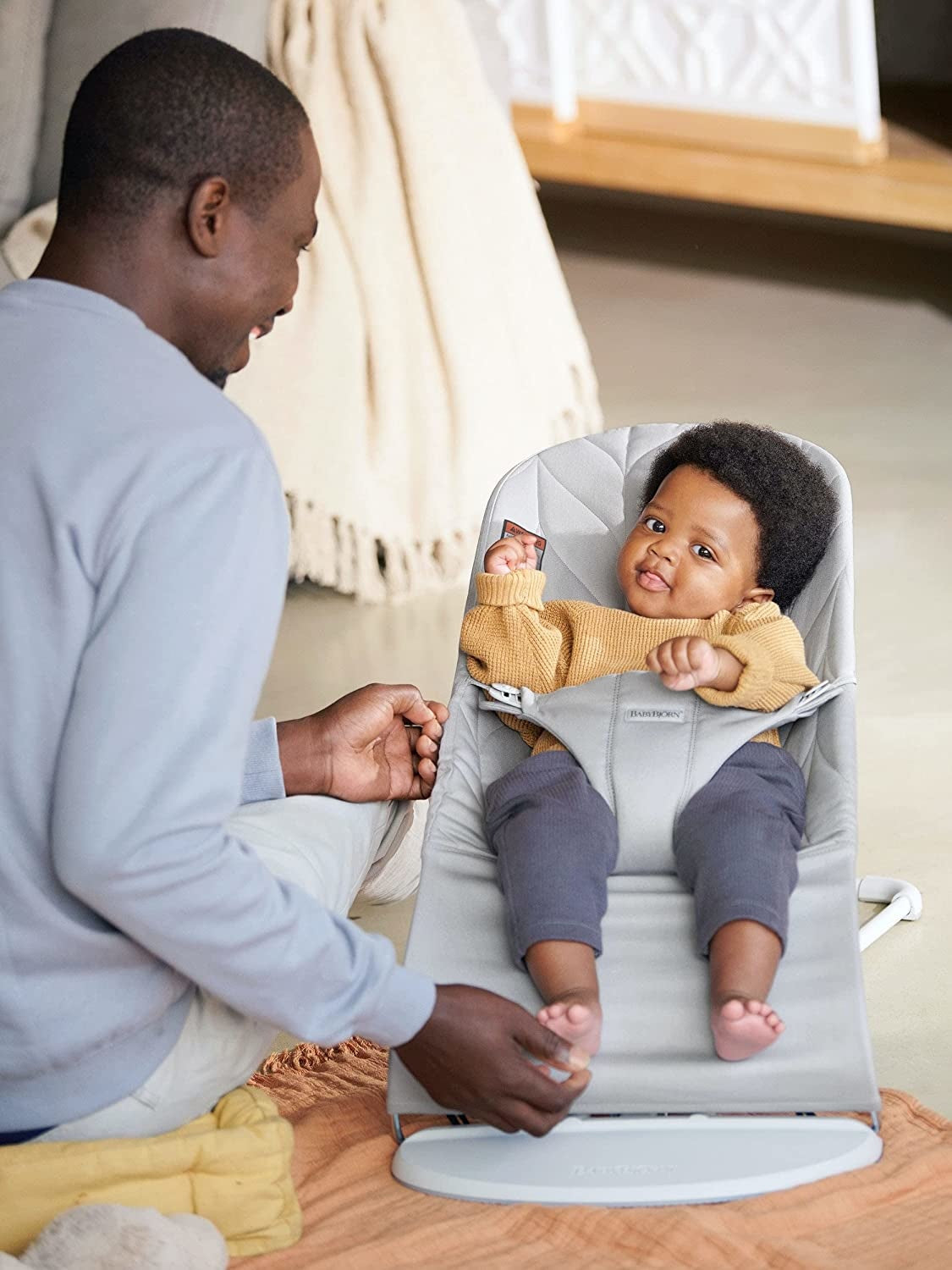 BabyBjorn Bouncer Bliss  - Petal Quilt Cotton (in store exclusive)