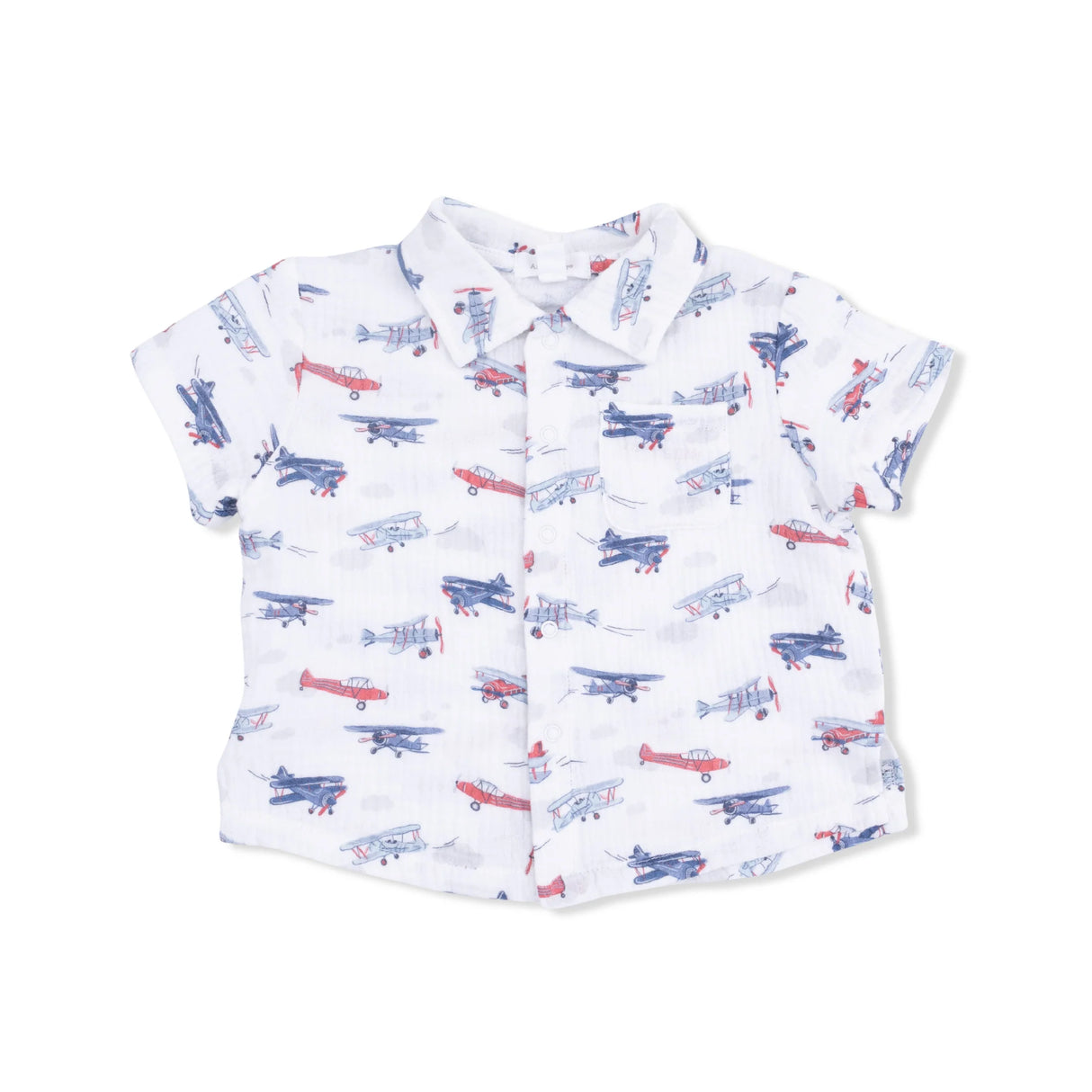 Angel Dear Vintage Planes Polo Button Down w/ Everyday Short