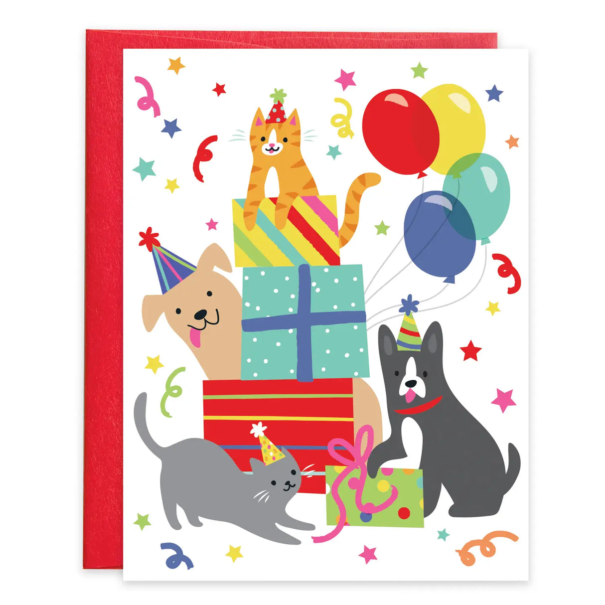 Gina B Designs Birthday Greeting Card | B-Day Dogs and Cats