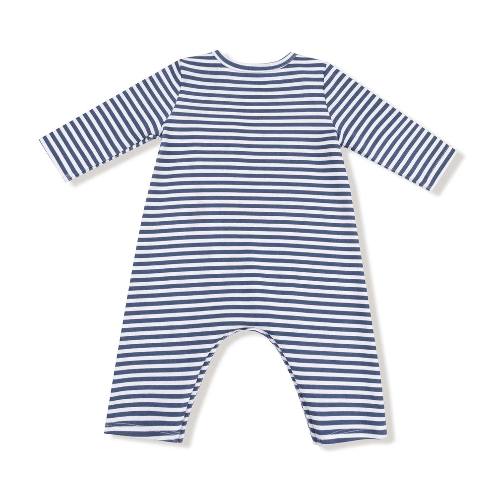 Angel Dear Stripe Puppy Pocket Romper