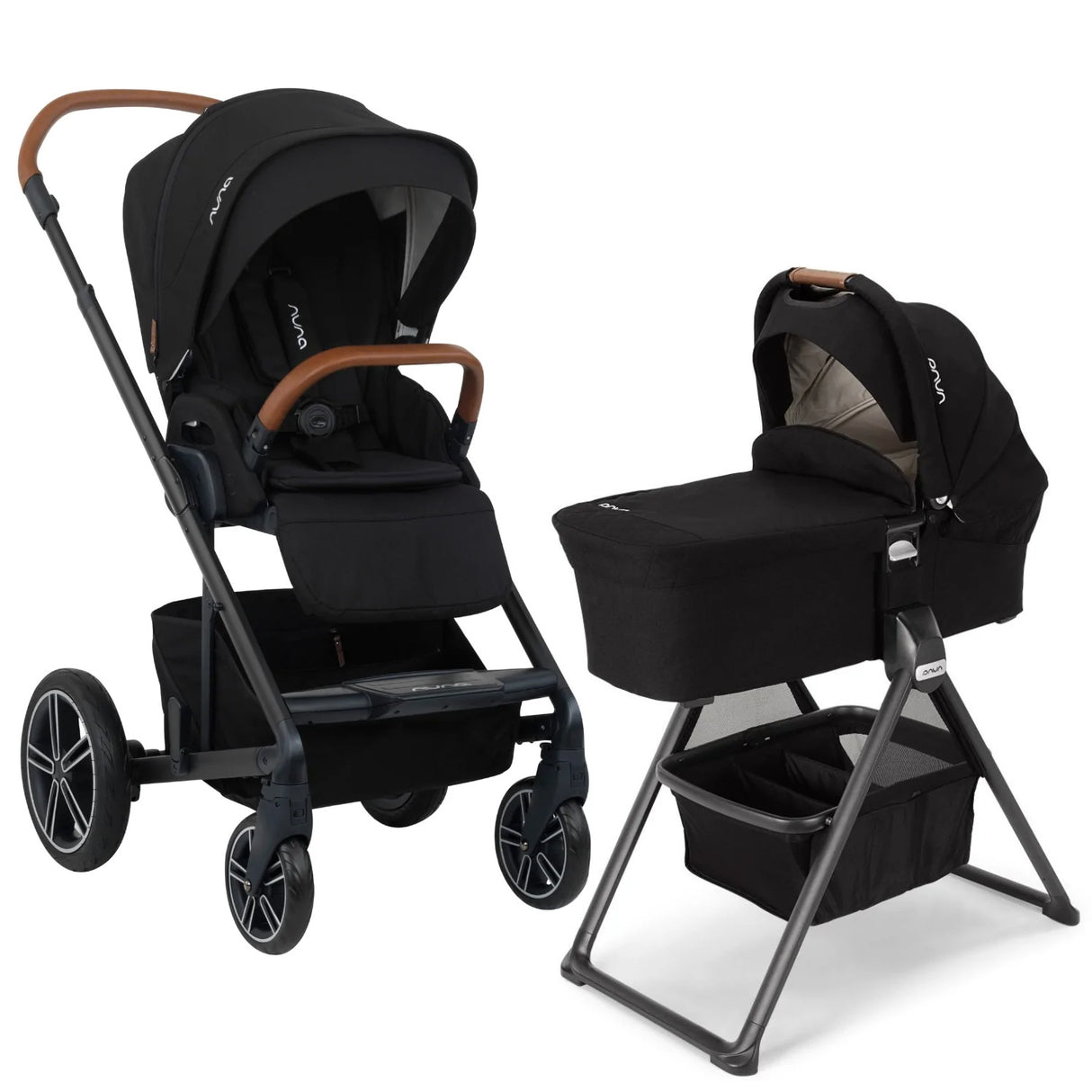 Preorder: NUNA MIXX Series Bassinet + Stand (one box) | Caviar