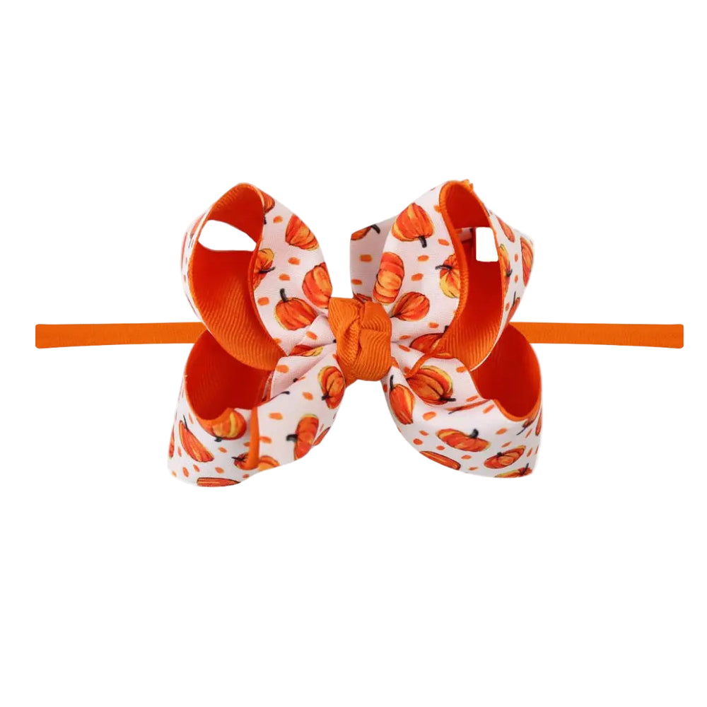 Beyond Creations Pumpkin Bow 1/4" Headband