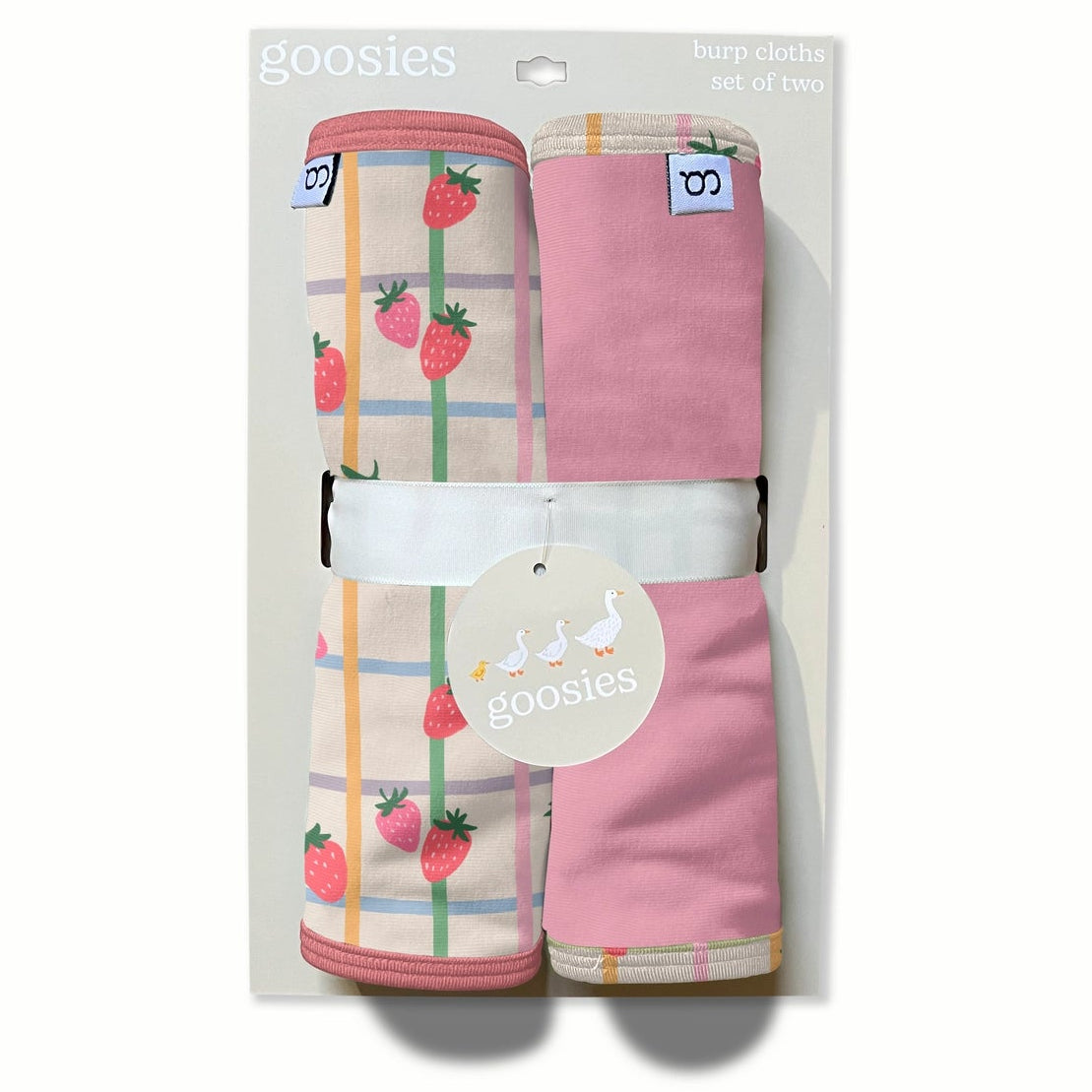 Goosies Berry Patch Bamboo Burp Cloths 2 Pack Set