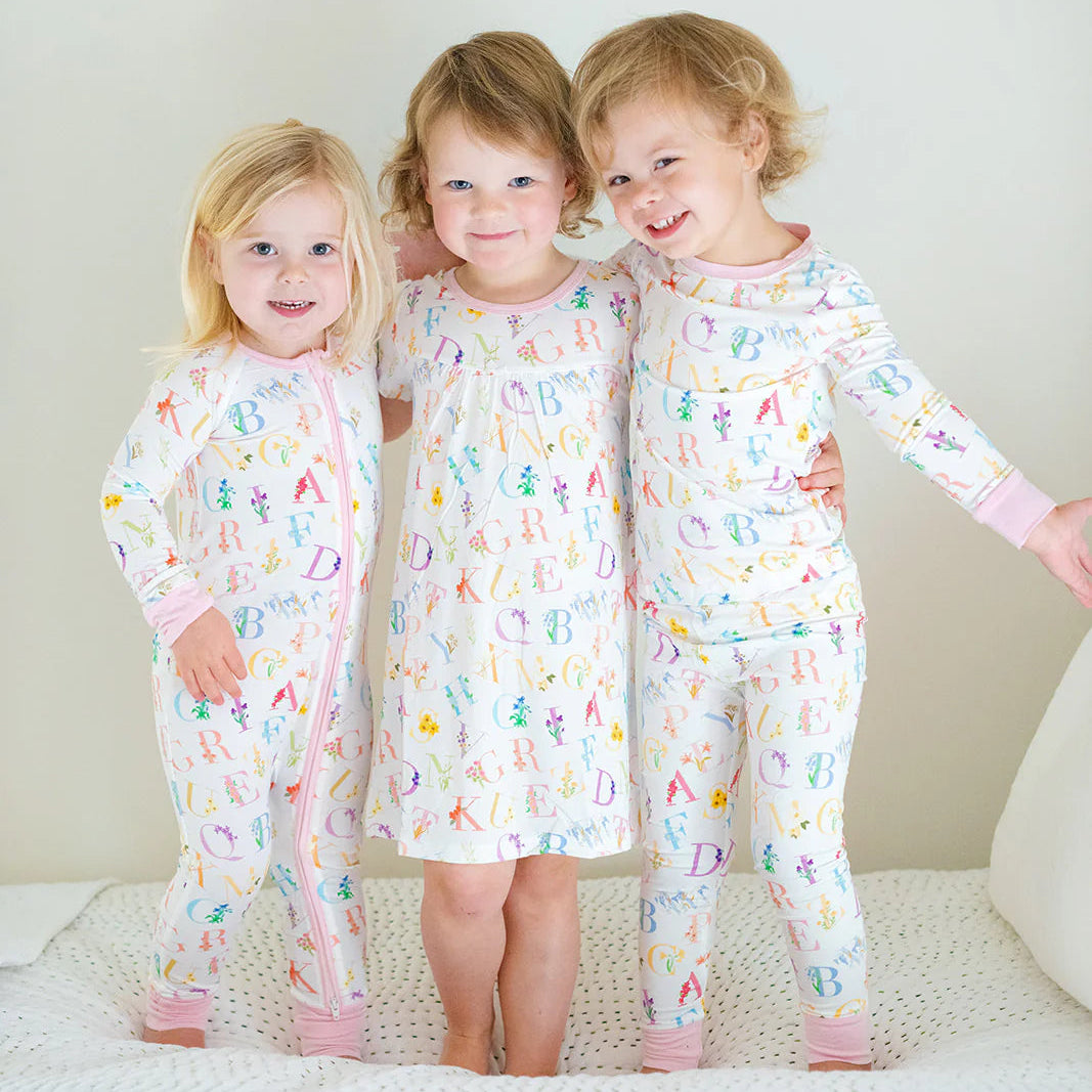 Uptown Baby ABC Floral Bamboo Lounge Dress