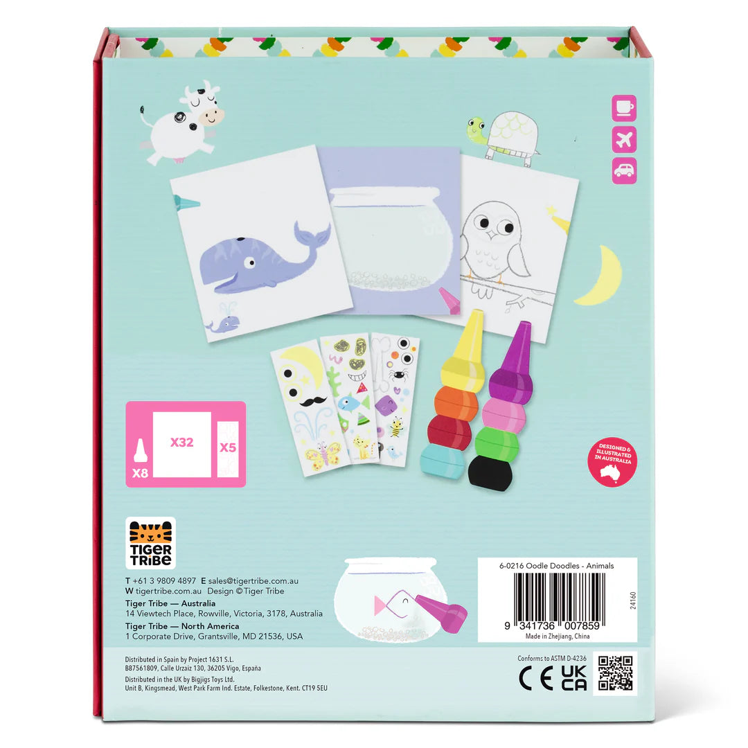 Tiger Tribe Oodle Doodles Coloring Set | Animals