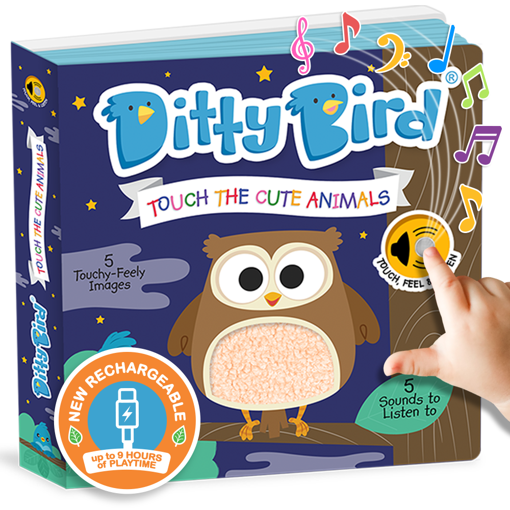 Touch the Cute Animals Ditty Bird Musical Board Book | USB-C Rechargeable