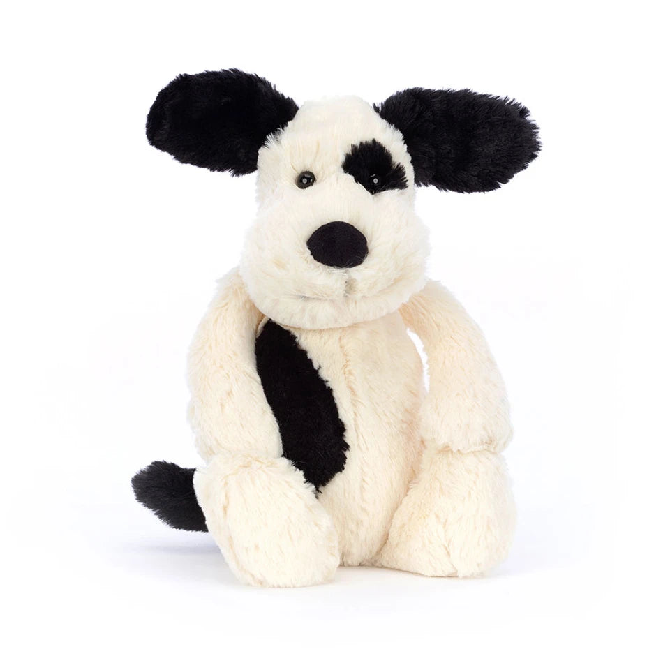 Jellycat Bashful Rufferty Black & Cream Puppy Original | Limit 2