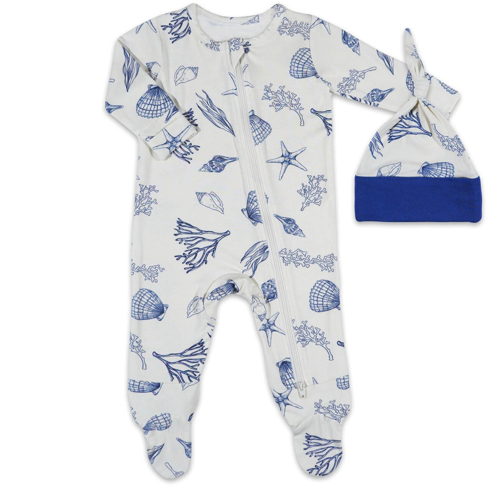 Everly Grey Footie 2-Piece | Coastal