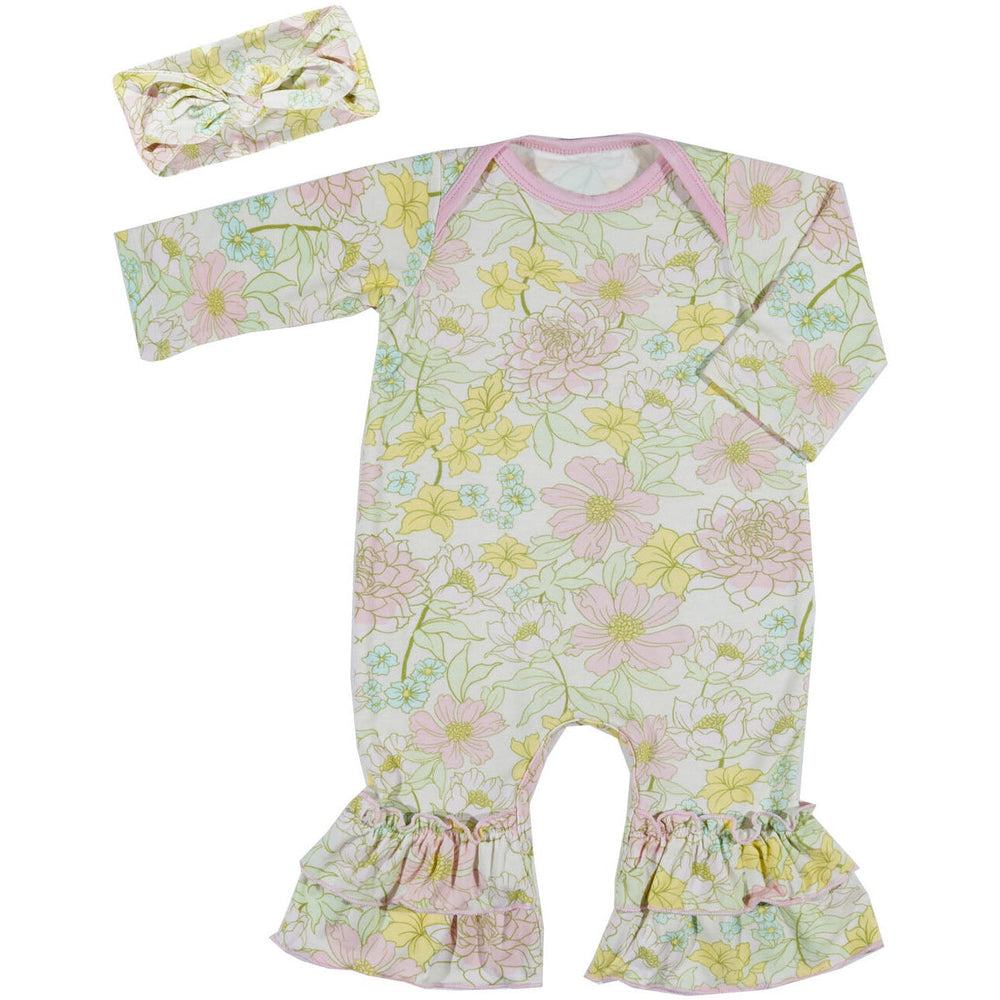 Everly Grey Ruffle Romper 2 Piece | Begonia