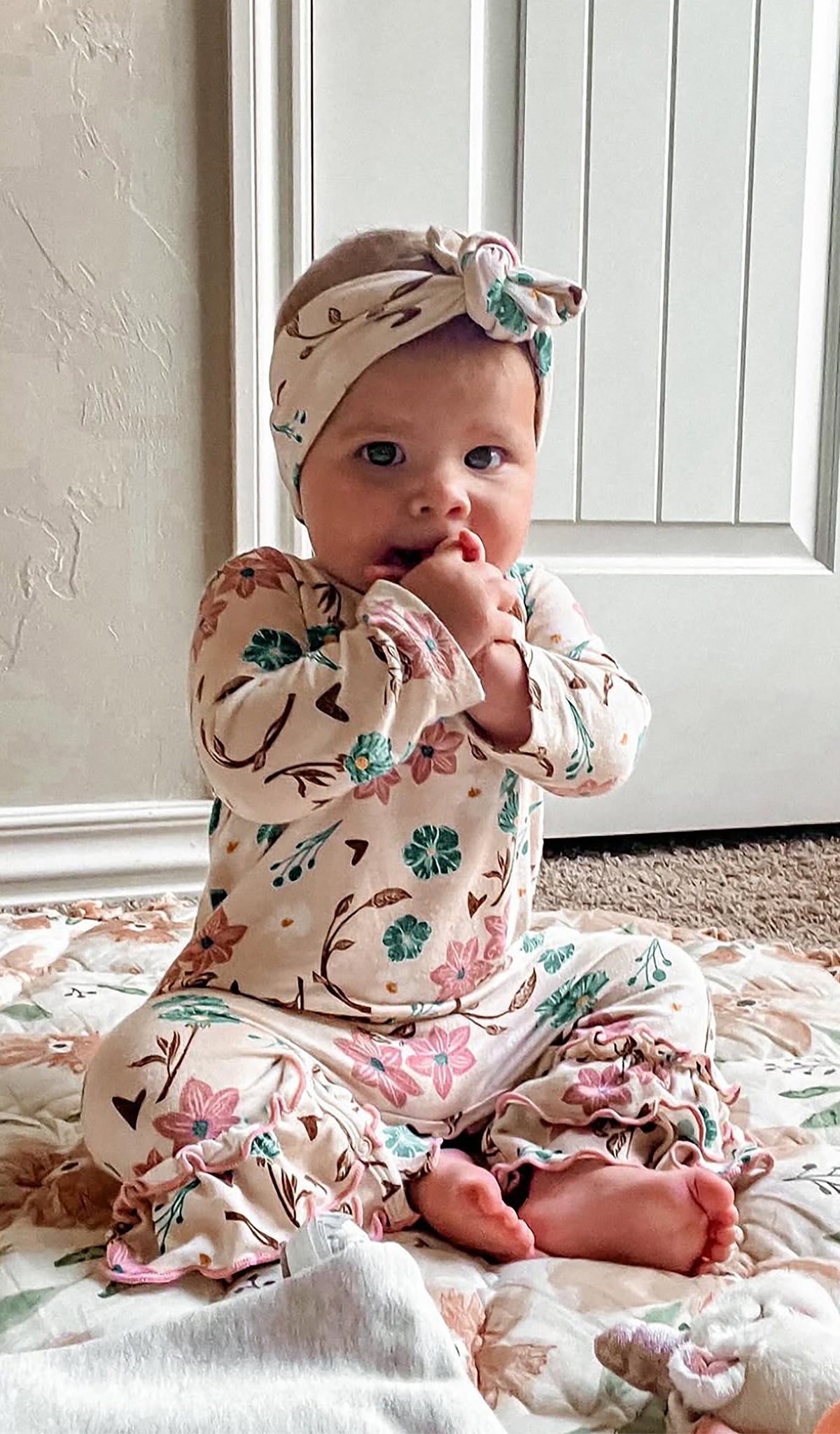 Everly Grey Ruffle Romper 2-Piece | Magnolia