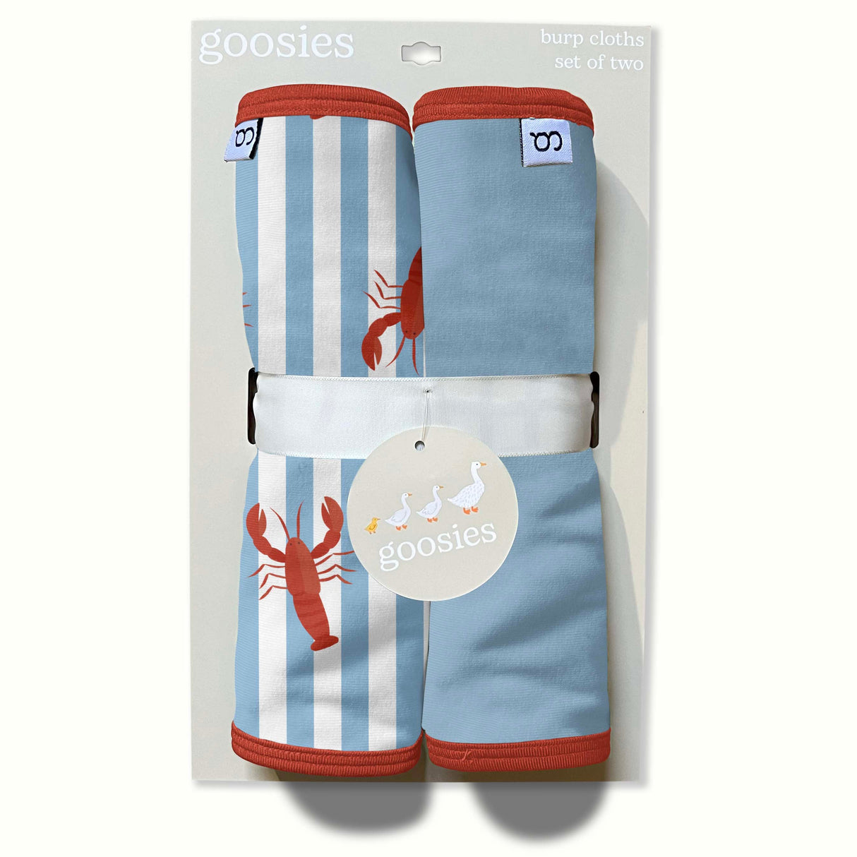 Goosies Little Pinchers Bamboo Burp Cloths 2-Pack Set