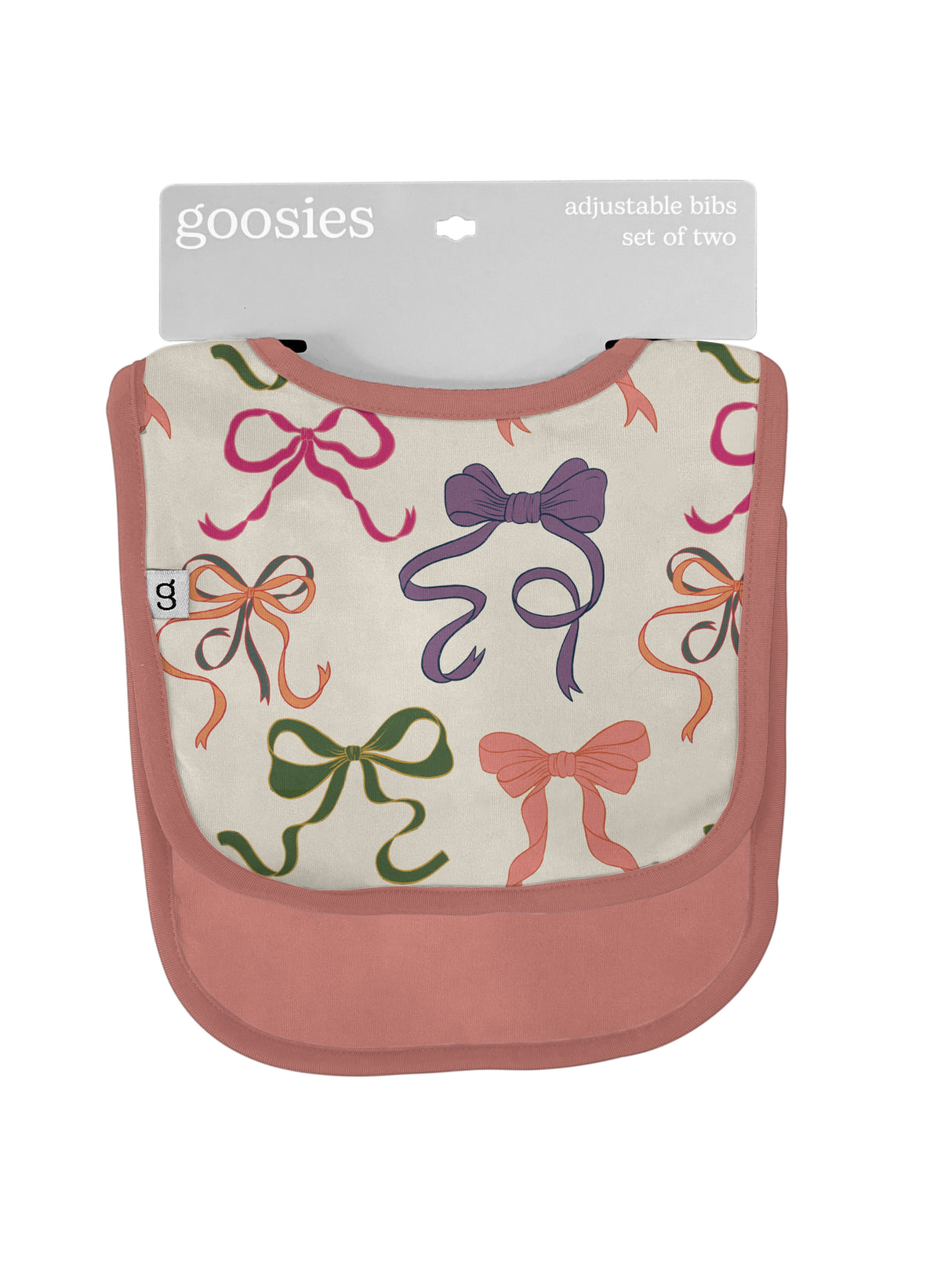 Goosies Bows Bamboo Bib 2 Pack Set