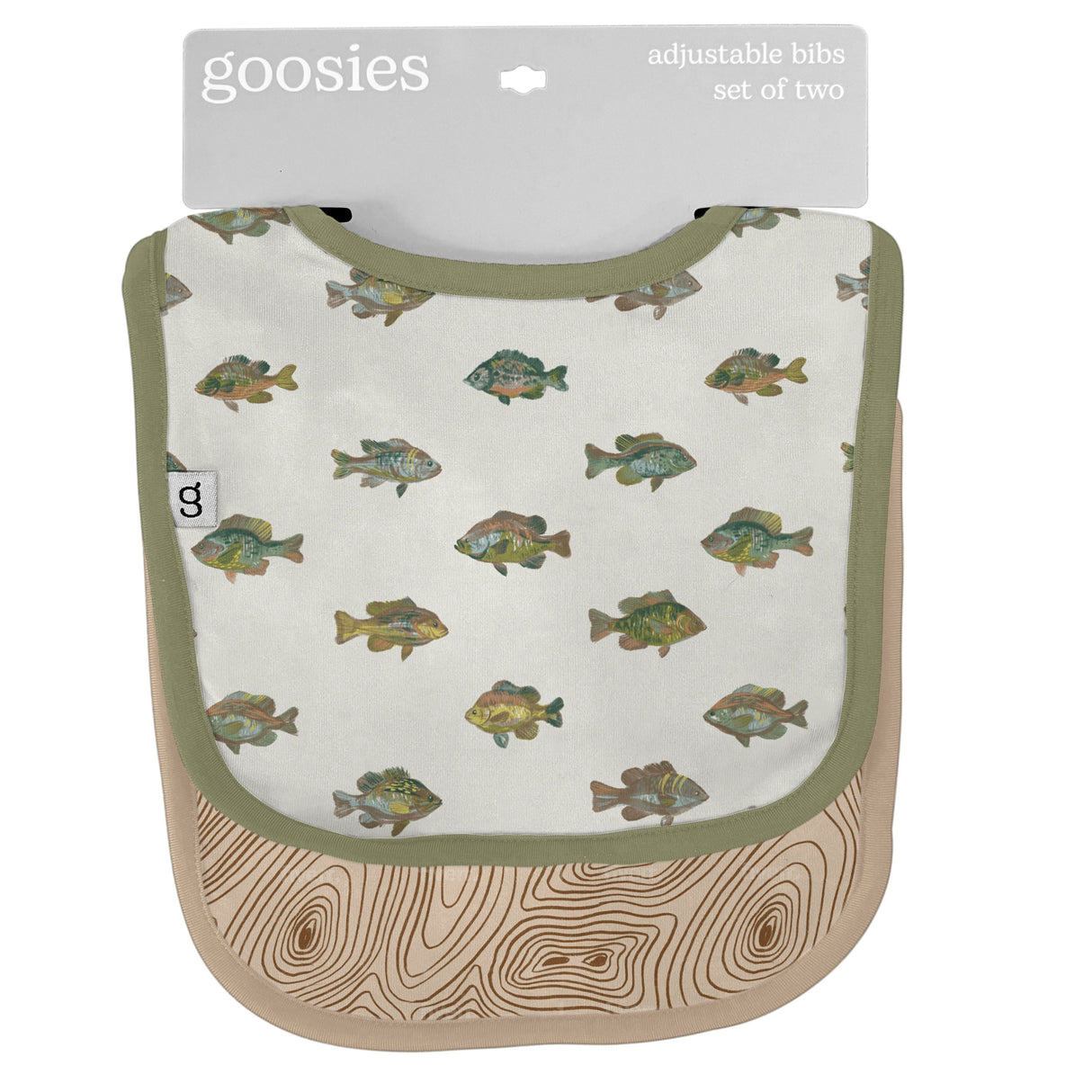 Goosies Lake Fish Bamboo Bib 2 Pack Set