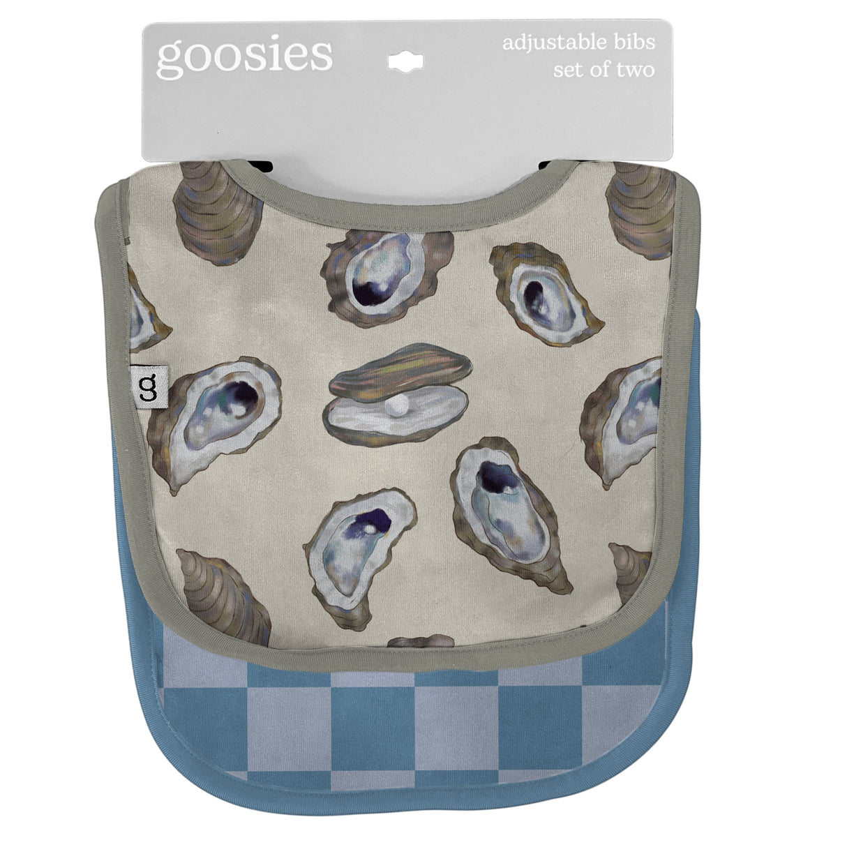 Goosies Oysters Bamboo Bib 2 Pack Set