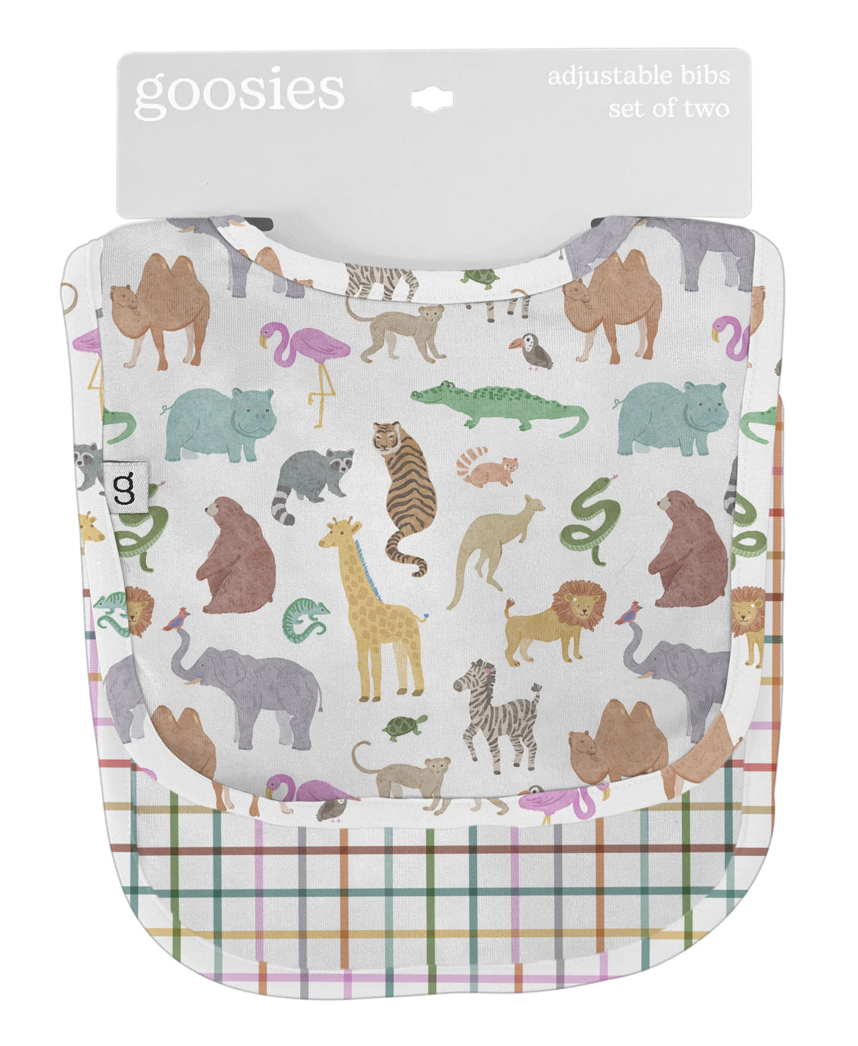 Goosies Zoo Crew Bamboo Bib 2 Pack Set