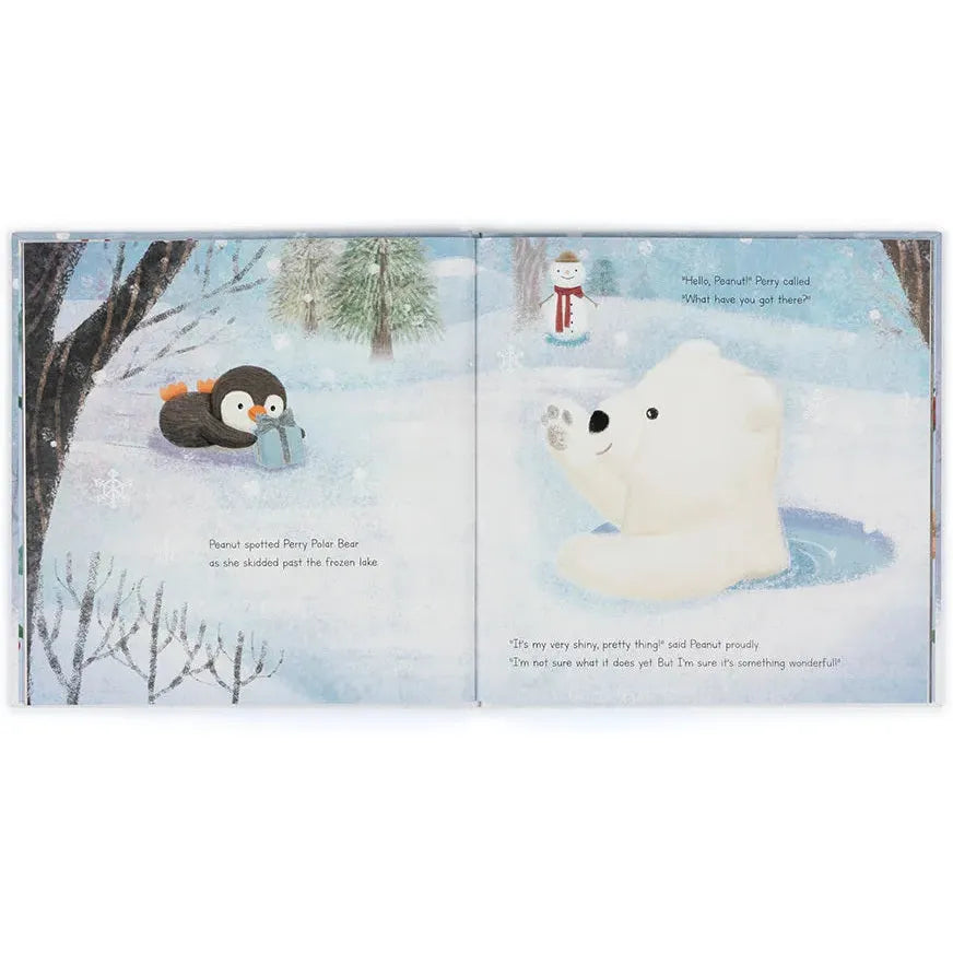Jellycat Peanut Penguin's Perfect Present Book