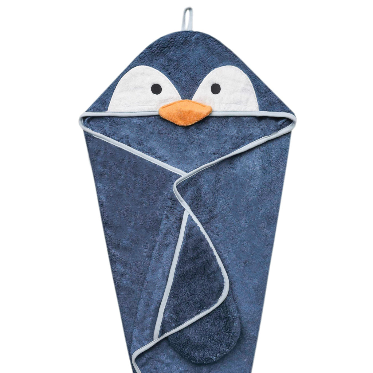 Copper Pearl Pebbles Penguin | Premium Knit Character Hooded Towel